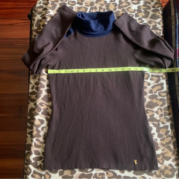 ROBERTA DI CAMERINO vintage Italian designer wool blend turtleneck sweater S - Picture 8 of 12